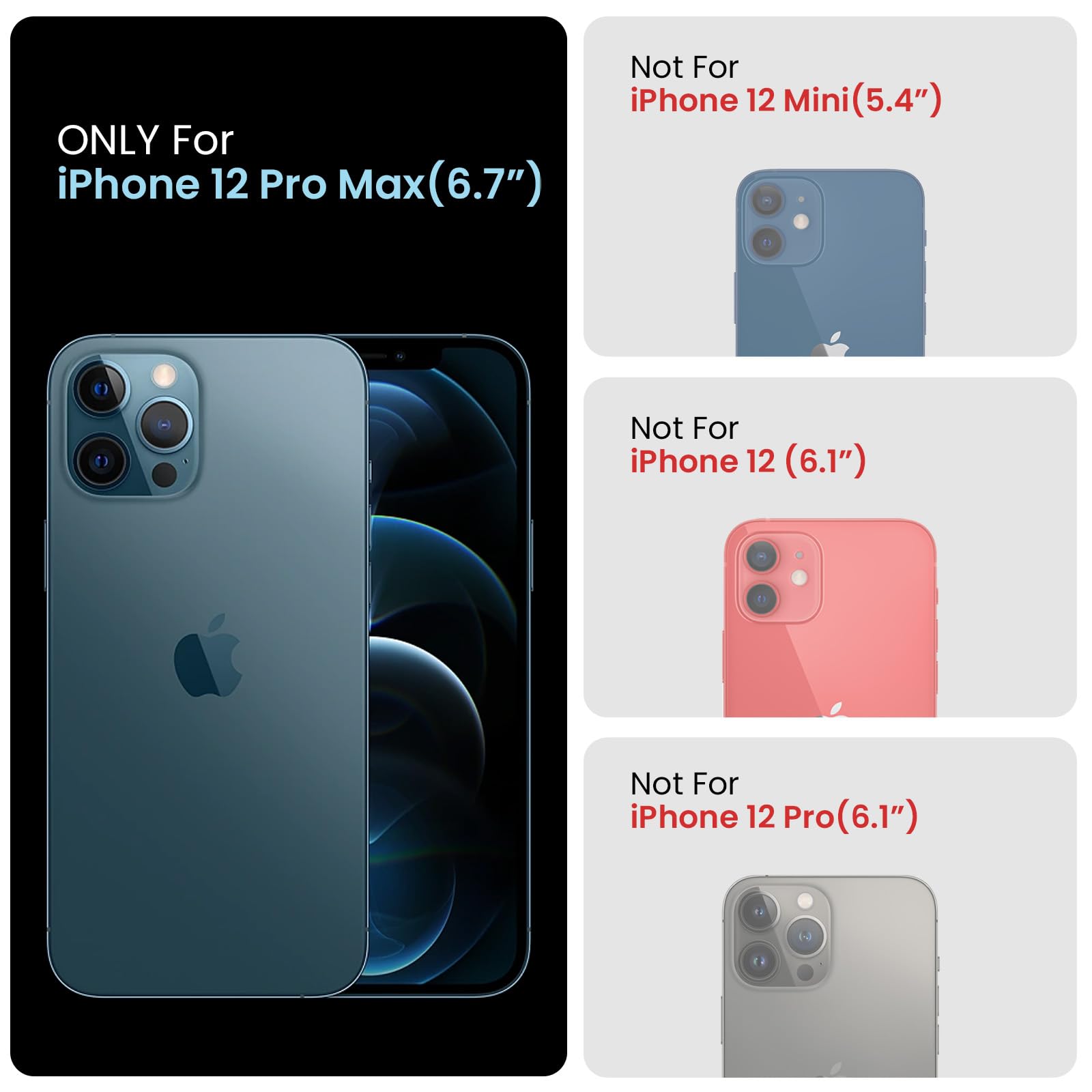 FireNova Progettata per iPhone 12 Pro Max, custodia in silicone