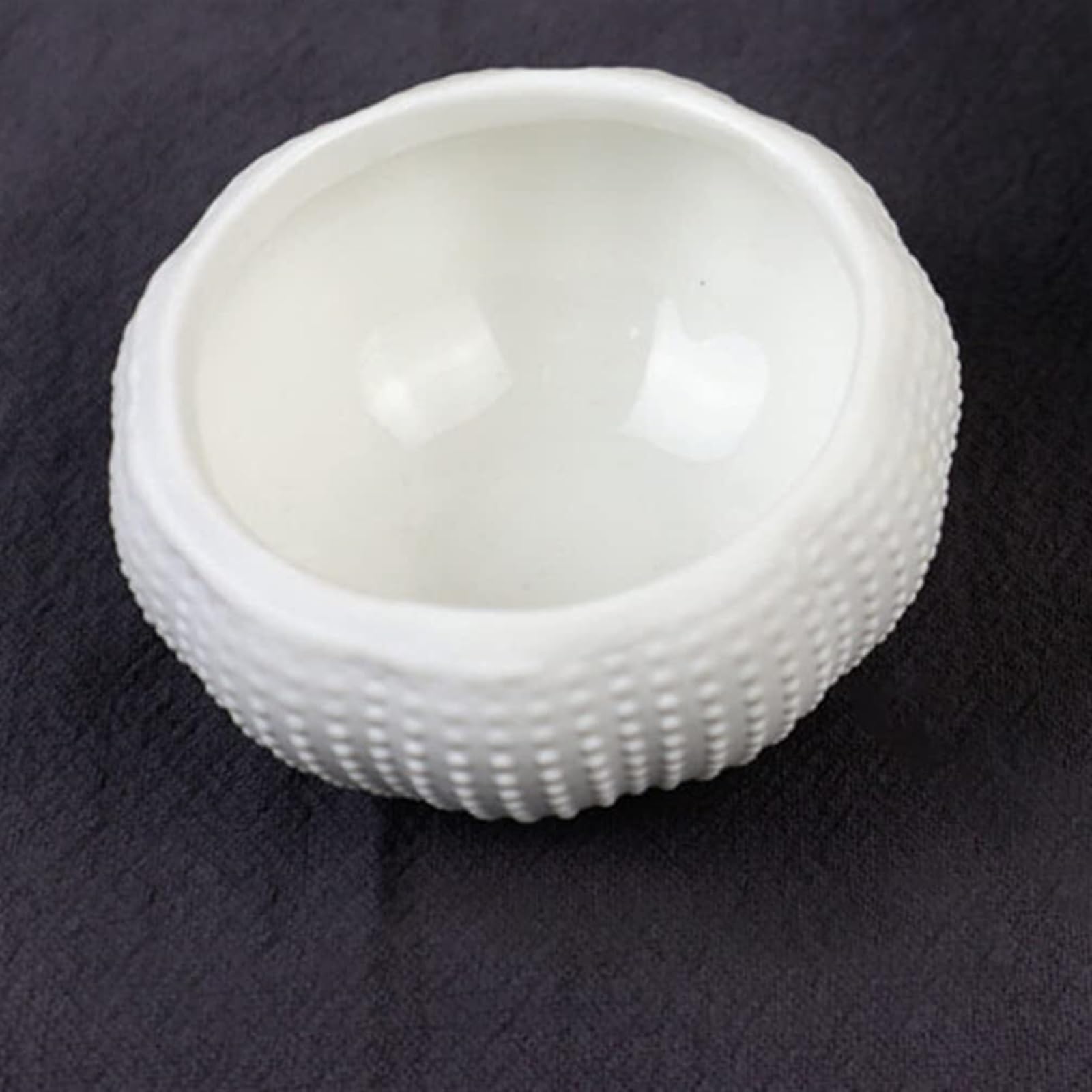 3 piezas Cuencos de salsa de soja Plato de salsa for mojar Plato de salsa de cerámica Bandeja de condimentos con forma de erizo de mar Exquisitos platos de cerámica con forma de erizo de mar Plato de