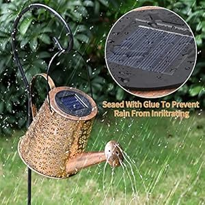 Mousike Solar Lights Outdoor Garden Decor, Large Hanging Lantern Waterproof Watering Can Landscape Lights Outside Decorations for Front Porch Lawn Driveway Patio Backyard Pathway (White LED 2Pack) Mousike Solar Lights Outdoor Garden Decor Large Hanging Lantern Waterproof Watering Can Landscape Lights Outside Decorations for Front Porch Lawn Driveway Patio Backyard Pathway White LED 2Pack