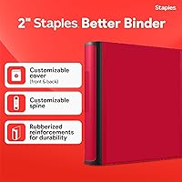 Vista 3 de Carpeta Staples Better, 2 pulgadas, Roja