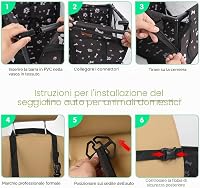 Husă auto impermeabilă pentru câini SWIHELP și geantă de transport pentru animale de companie, pentru câini, pentru mașină 3