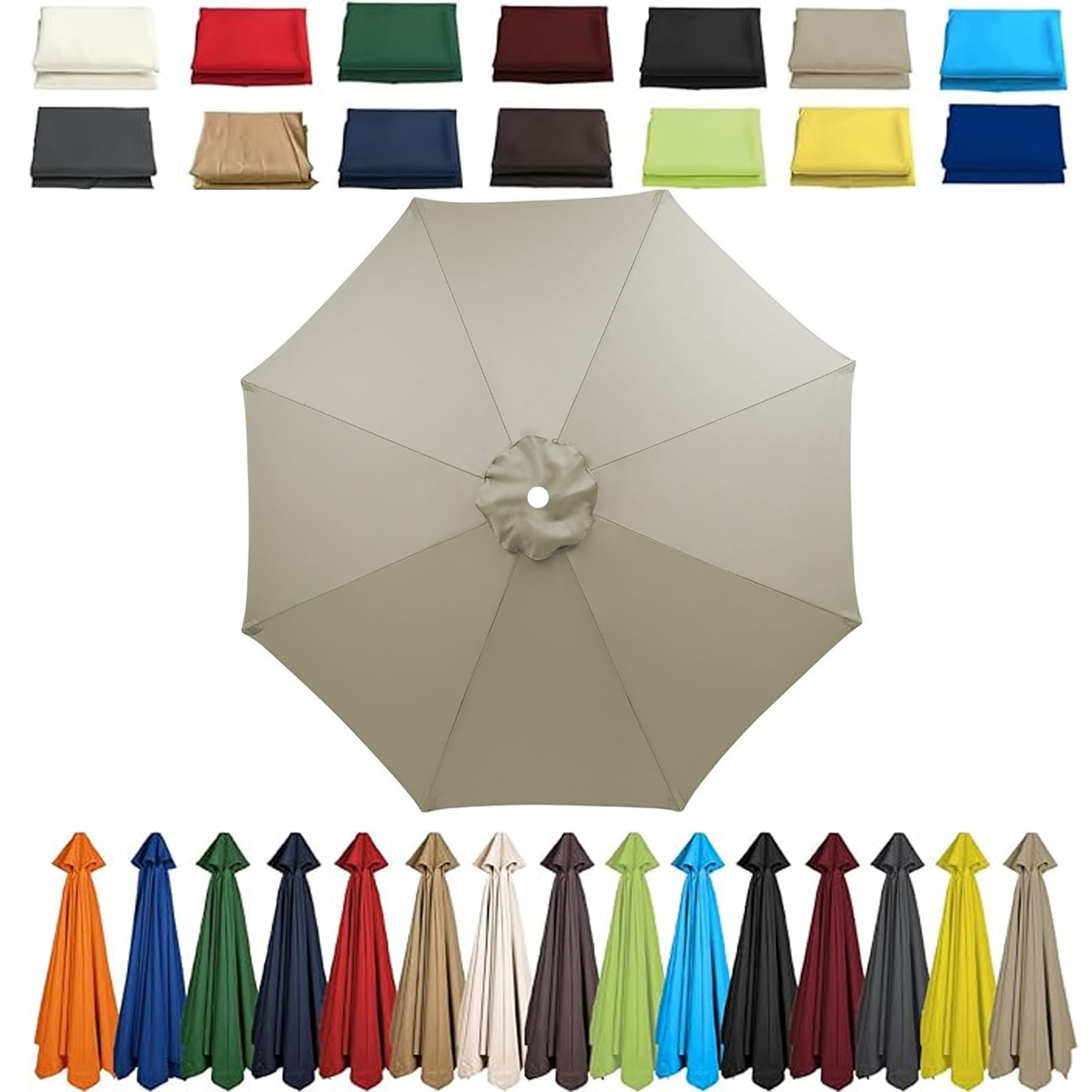 Sombrilla protectora UV 50+ de 2 m con 6 varillas, ideal para renovar tu terraza