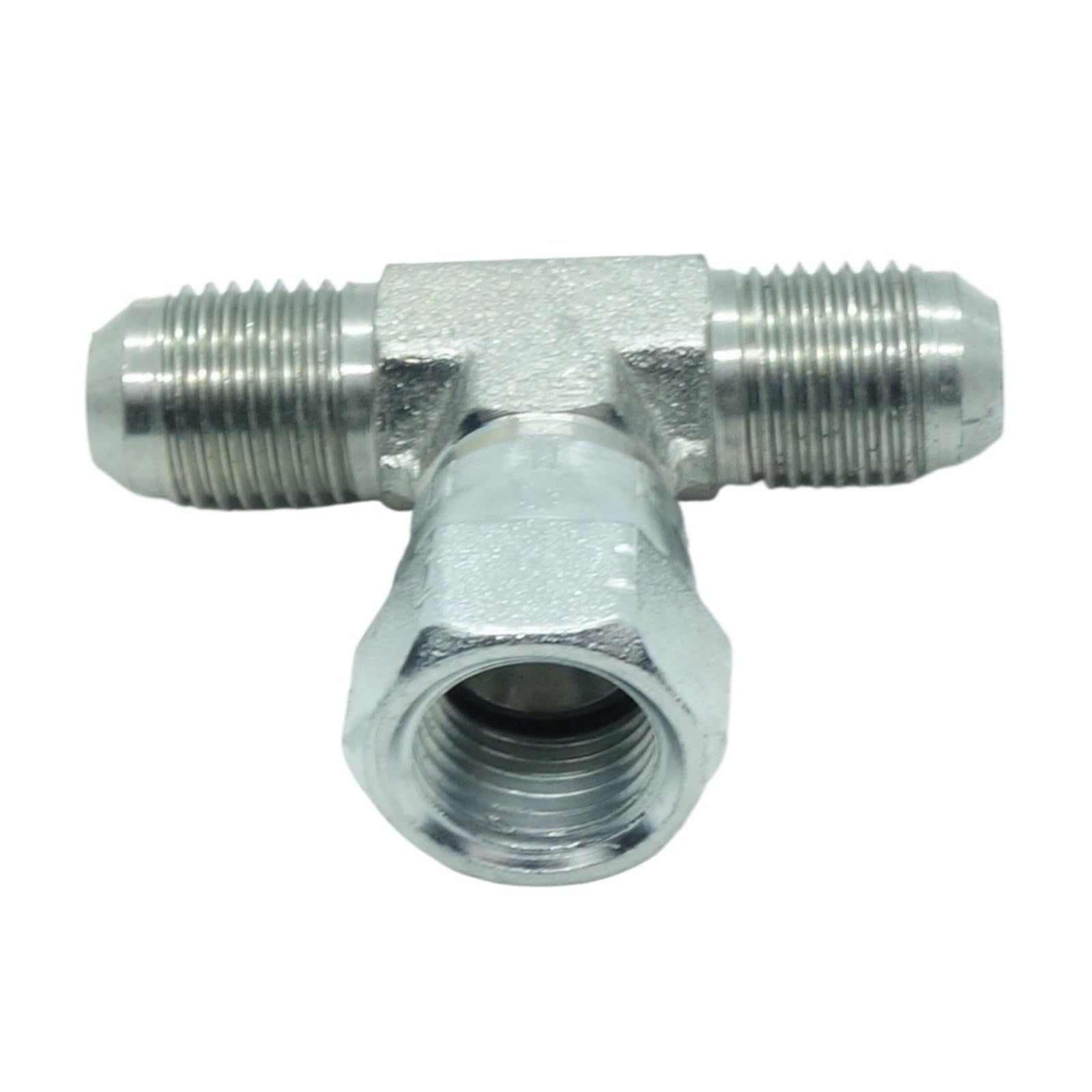 1 Piece Steel JIC Flare Tube Fitting,Tee Swivel Branch 3/8 JIC (9/16"-18 Threads)