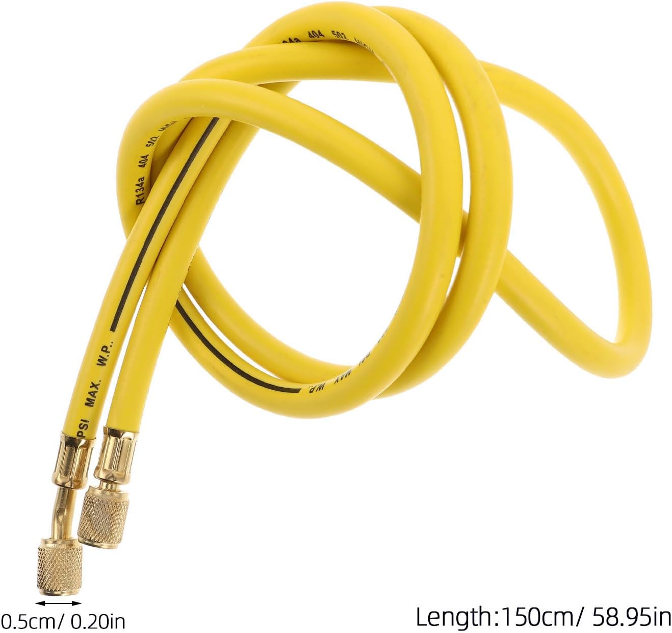 Car Rubber Copper Hose Air Conditioner Charging Tube Yellow