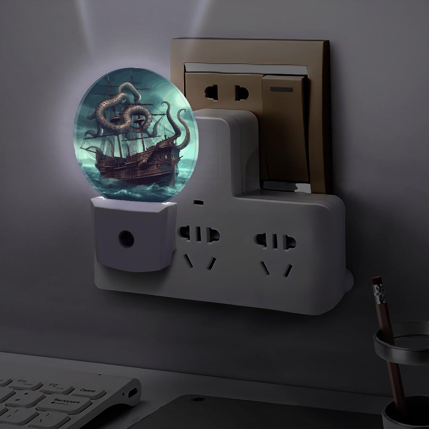 Octopus Ship Decoration Night Lights Plug Into Wall image 5
