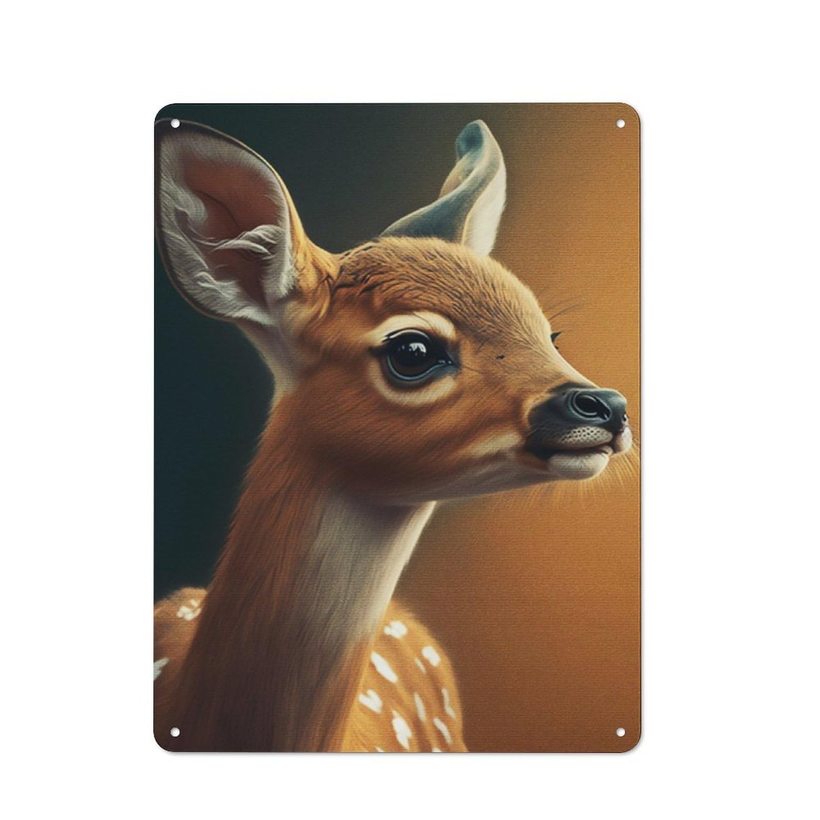 Junmoney Cute Deer Vintage Tin Wall Plaque 40X30cm For Workshop Wall, A Decorative Christmas Gift For Makers And Diy Enthusiasts