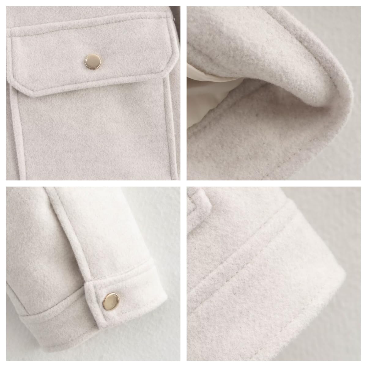 Abrigo De Lana para Mujer, con Cremallera, Gabardina Corta, Abrigo De Mezcla De Lana De Manga Larga, Chaqueta Corta con Cuello De Solapa para Oficina, Abrigo De Invierno Y Otoño con Bolsillos