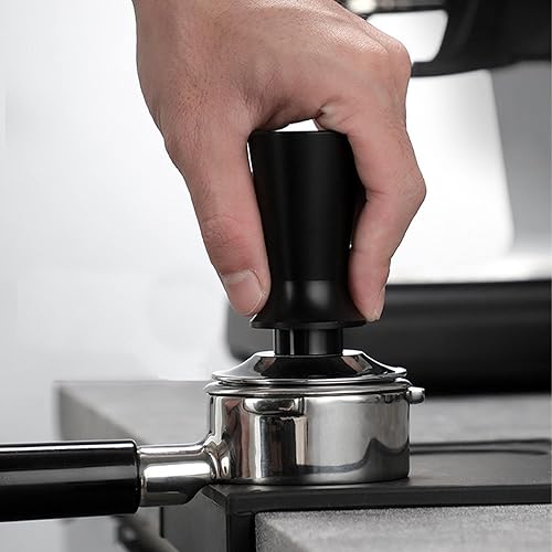 Miniatura 6 de Manipulación manual de café expreso, mango de aluminio de 2.283 in, calibración con base de acero inoxidable, adecuado para la mayoría de máquinas