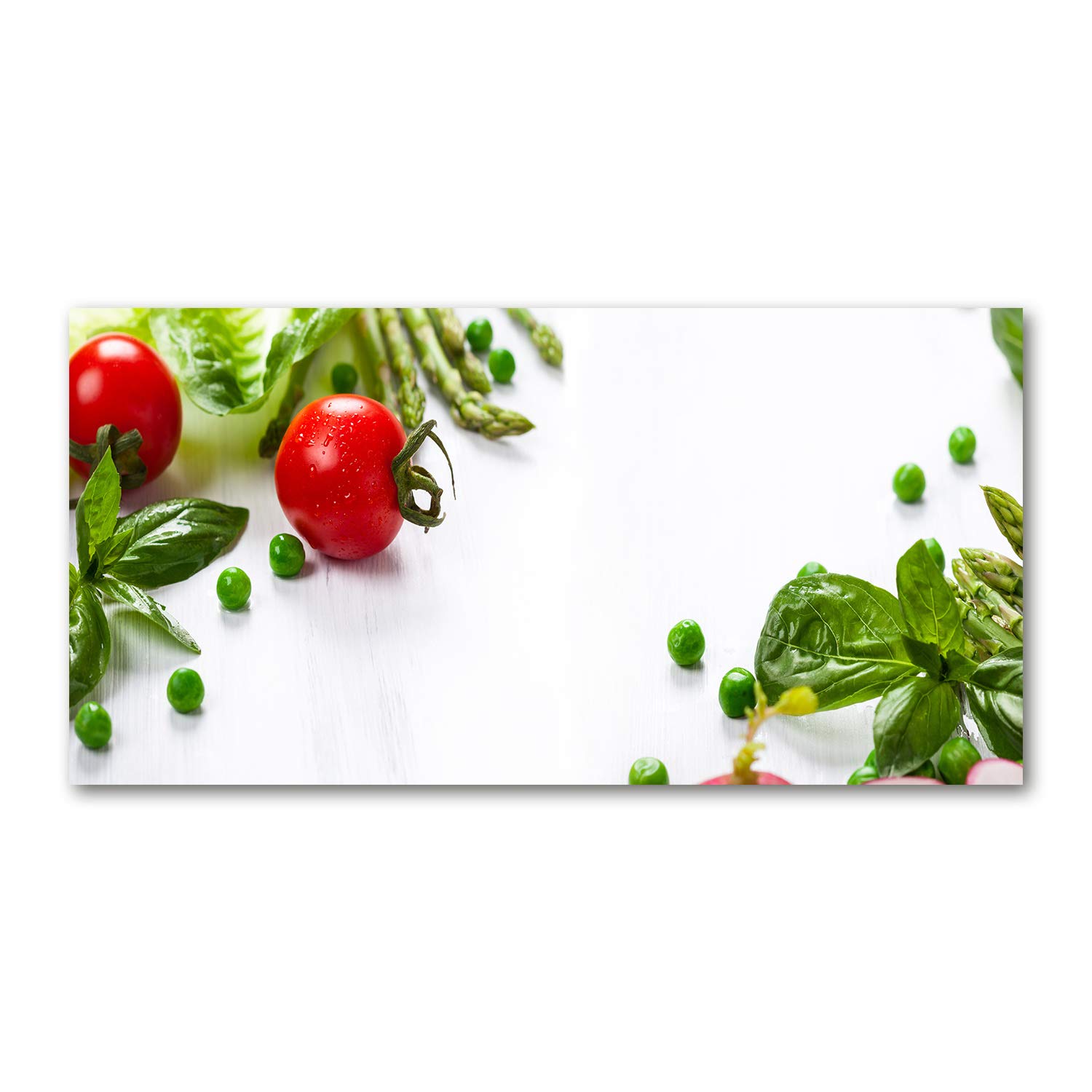 Tableau en verre de cuisine facile à nettoyer 120x60 cm contre les taches de graisse