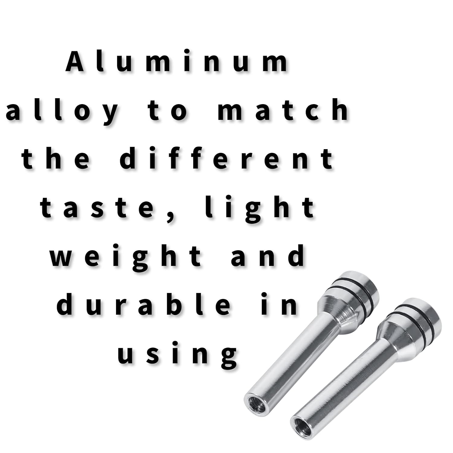 Door Lock Switches, 2Pcs Universal Car Truck Aluminum Interior Door Lock Knob Pins Cover(Silver)