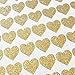 Amaonm 72 Pcs Removable Sparkling Gold Heart Wall Decals Stickers DIY Peel and Stick Art Decor Vinyl Wall Decal for Home Walls Weeding Birthday Party Kids Room Nursery Bedroom Wall Decoration (Gold)