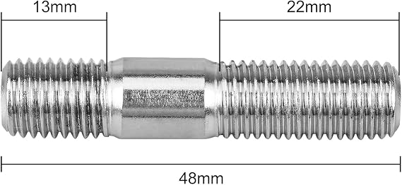 Bevinsee 4PCS M10-1.25x48mm Exhaust Manifold Stud Nuts Kit