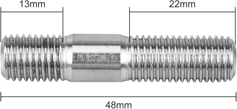 Bevinsee 4PCS M10-1.25x48mm Exhaust Manifold Stud Nuts Kit