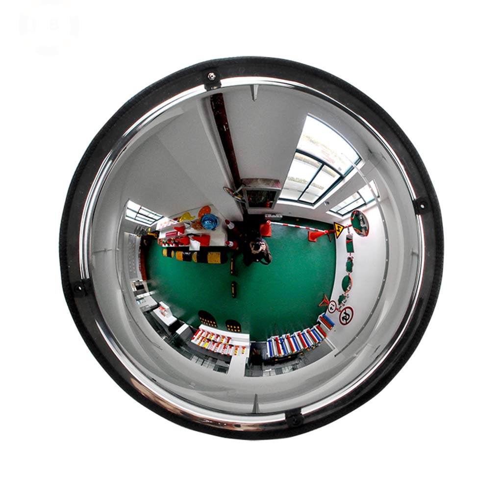 Ptrecniok Wide-angle convex mirror for roadways， Spherical Mirror One-Half Convex Wide-Angle Lens Supermarket Anti-Theft(30cm)
