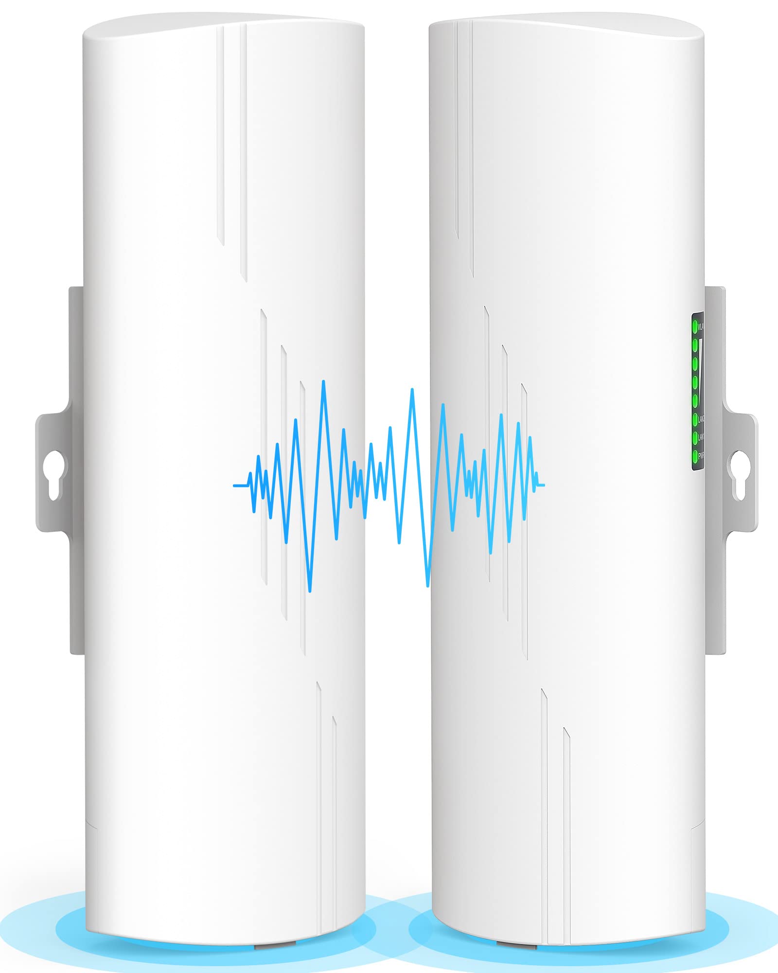 Photo 1 of Wireless Bridge Gigabit High Speed, CPE 5.8G 1Gbps Point to Point WiFi Outdoor CPE with Dual 16dBi High-Gain Antenna, Lang Range Up to 4KM, Plug and Play, IP65 Waterproof, 2-Pack, 24V PoE Power