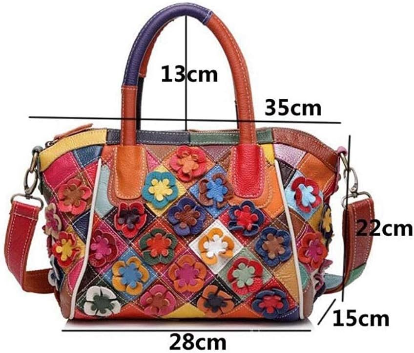 Handbag， Bag，Handbag Women's Bag Color Flower Stitching Package Fashion Handbag Shoulder Hit Personality Messenger Portable