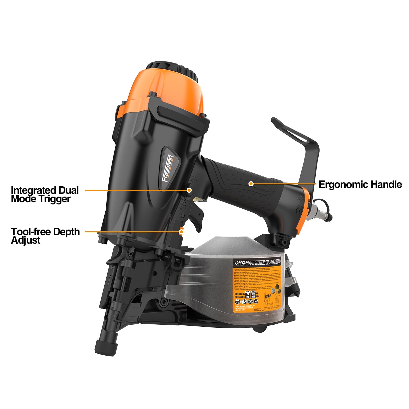 Freeman pcn65 Bobina Siding cercado grapadora
