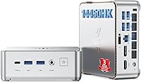 Vista 10 de KAMRUI Mini PC Hyper H2, Mini computadoras Intel Core 14450HX (10C/16T, 4.8GHz), 16GB RAM 512GB PCle4.0 SSD Micro PC de escritorio, pantalla triple