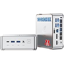 KAMRUI Hyper H2 Mini Gaming PC, in-tel Core i5-14450HX Mini Computers (10C/16T, 4.8GHz), 32GB RAM 1TB PCle4.0 SSD Micro Desktop PC, Triple 4K Display, USB Type-C, WiFi6, BT5.2, Business Office Home