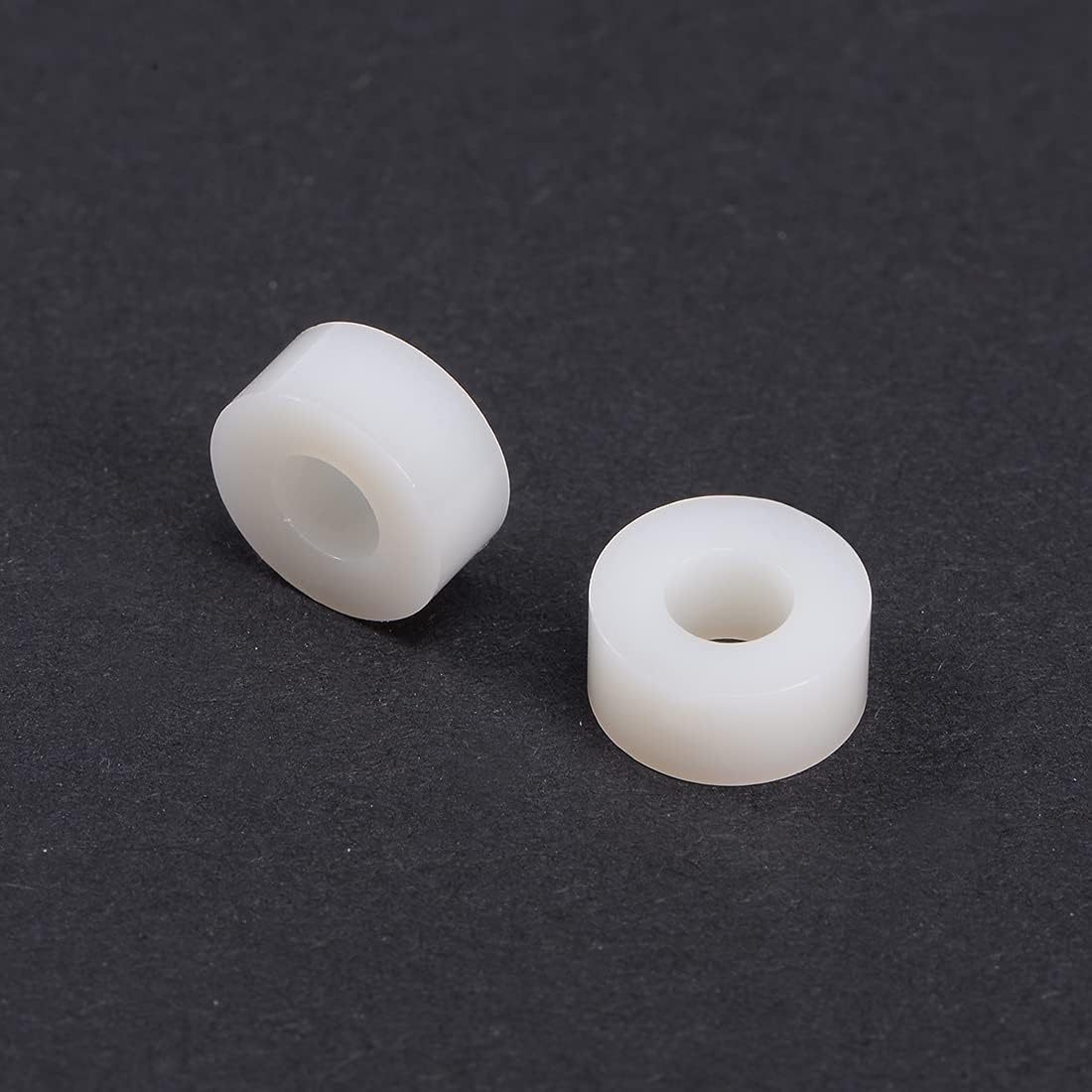 Sourcingmap Nylon Round Spacer Washer 3mm ID 7mm OD 3mm Length for M3 Screws Block White 300Pcs - Image 4