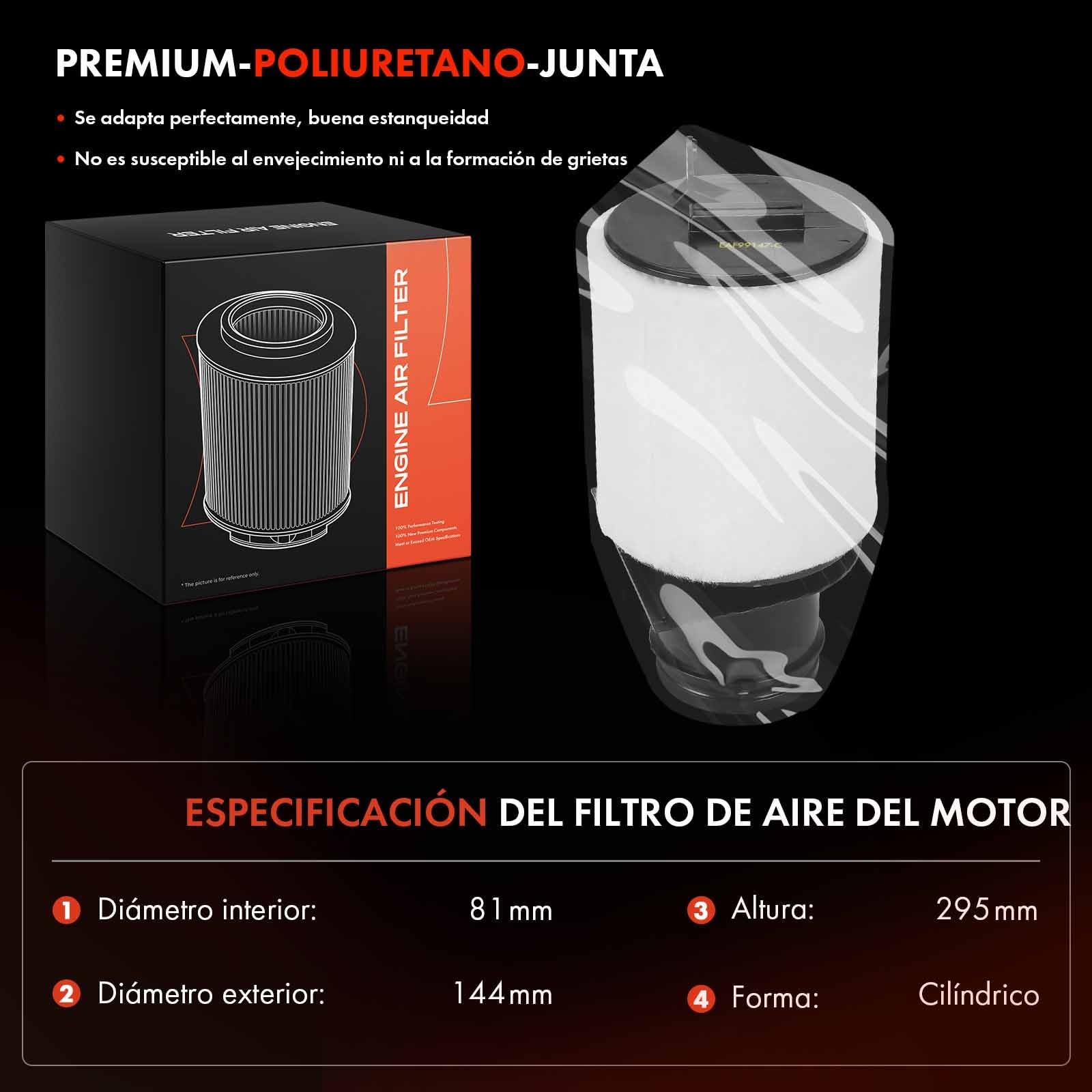Frankberg filtros de aire elementos filtrantes filtros de motor gasolina | 420133844E; Compatible con: R8 422 423,R8 Spyder 427 429