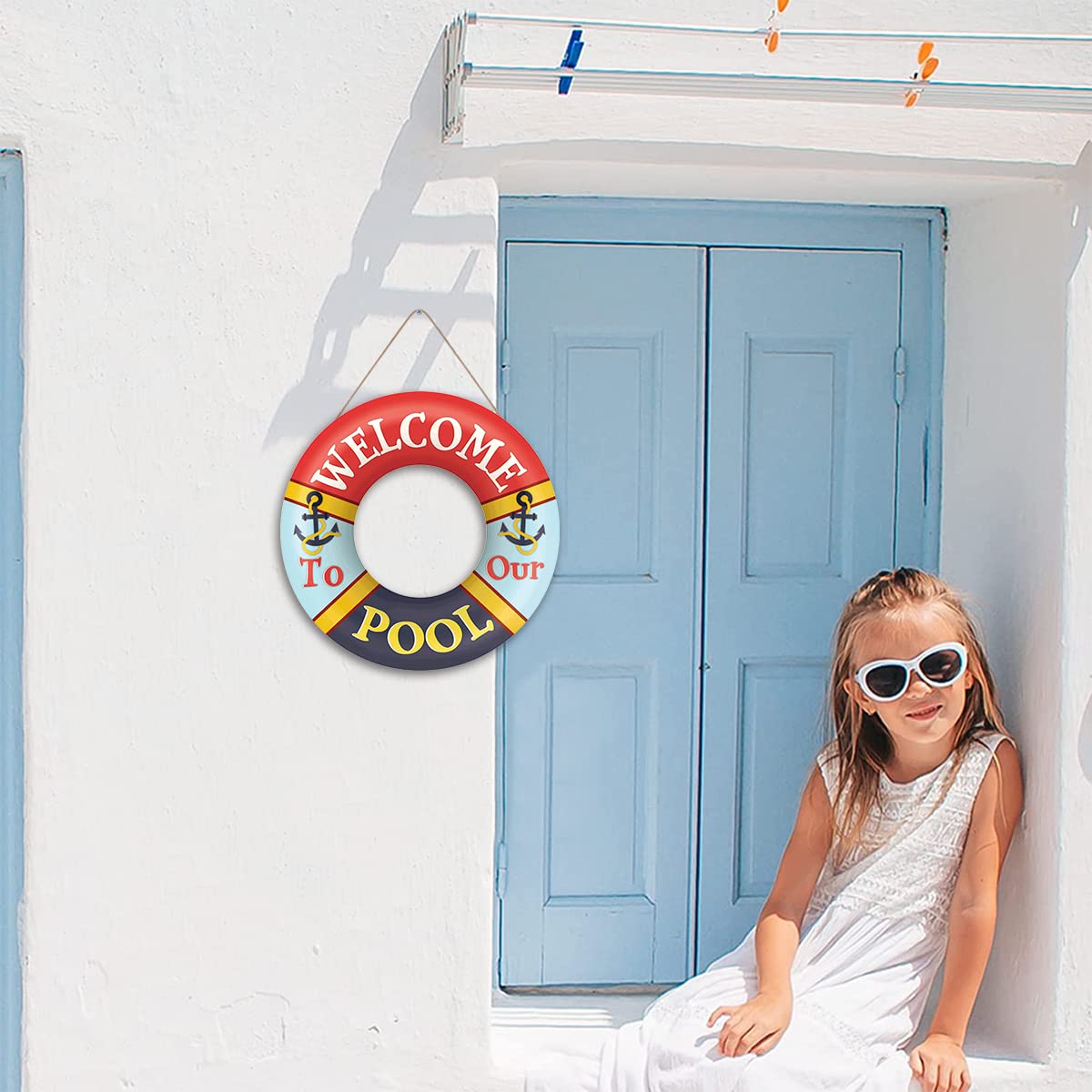 Welcome to Our Pool Sign Swimming Pool Decoration Summer Sign(12