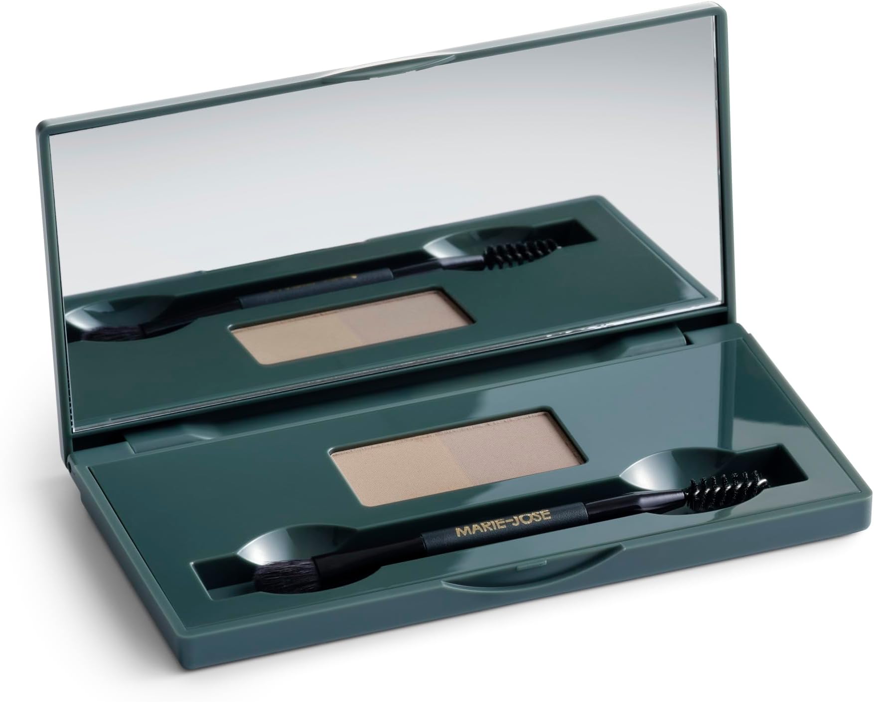 Marie-José Eyebrow Powder Duo Set, Makeup Powder, Waterproof, with Stencils and Brush (Dark Blonde & Light Brown)
