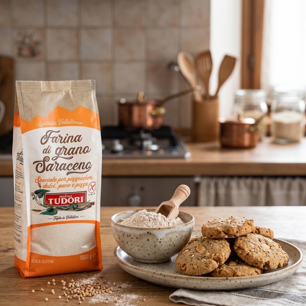 Molino Tudori - Harina de Trigo Sarraceno Integral (1Kg) | Sin Gluten | Sin OMG