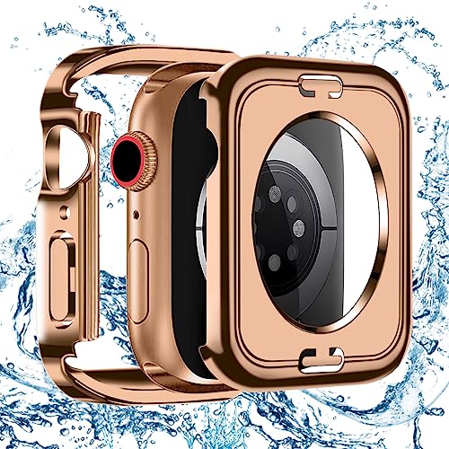 TEMEDO Ή Apple Watch P[X Series 9/8/7 AbvEHb` Jo[ PCf h 3DpGbWfU 2 in 1 O̕ی bLH Apple Watch Jo[ Sʕی d\ AbvEHb` P[X 