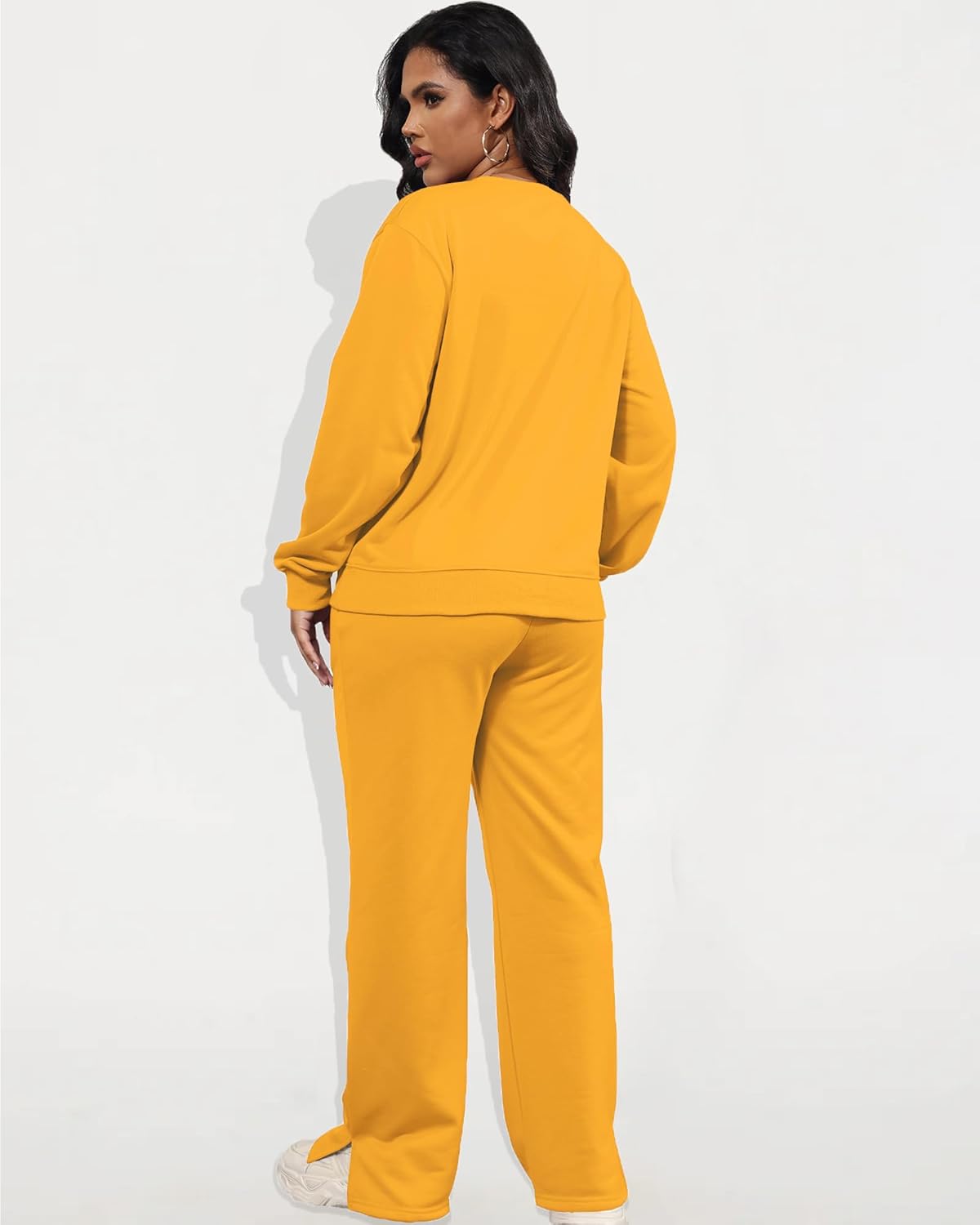 MOEENCN Women 2 Piece Outfits Sweatsuit Lounge Sets Casual Travel Sweatshirt And Wide Leg Tracksuit Matching Set - Image 5