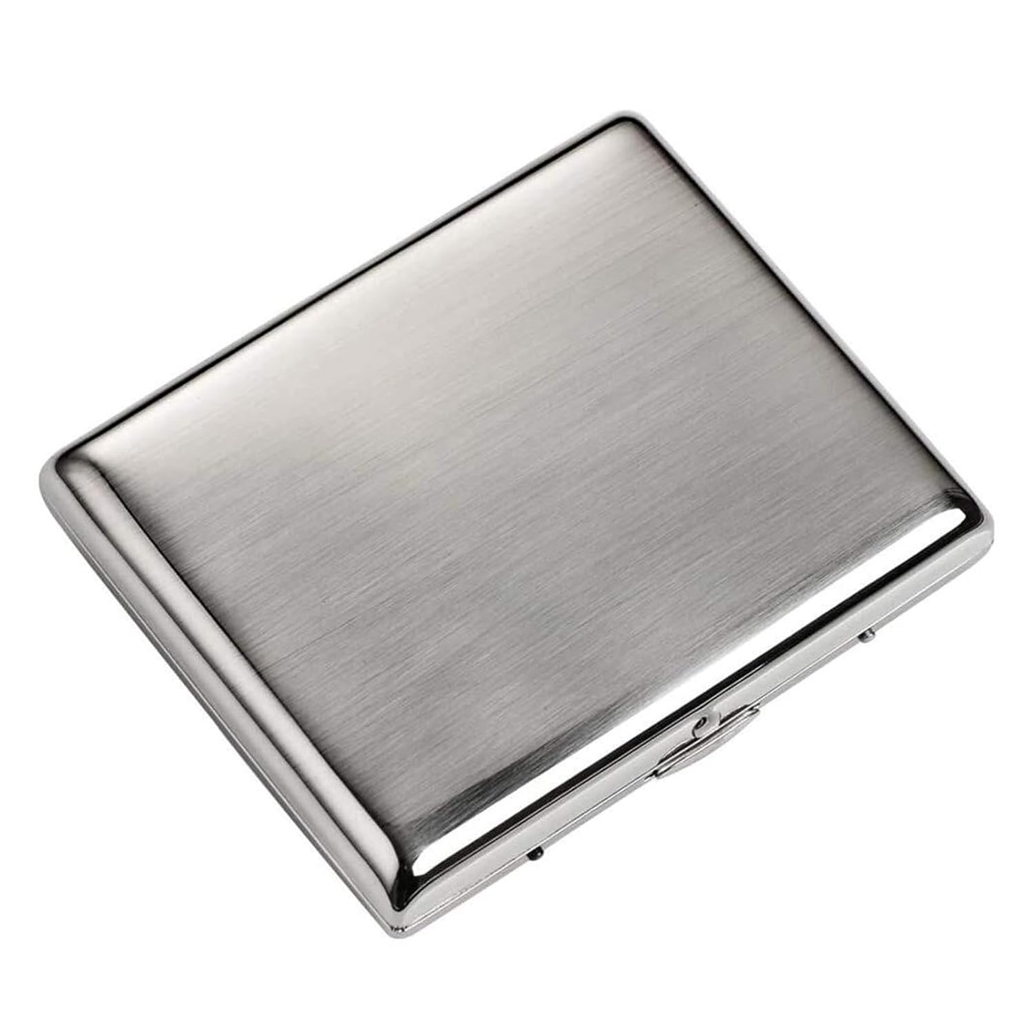 Cigarette case Cigarette Box, Classic Metallic Silver Color Double Sided Case Holder and Credit Card Protective Security Wallet