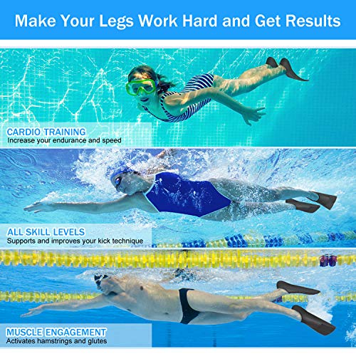 Gintenco Swim Fins, Kids Swim Training Fins For Lap Swimming, Travel Size Flippers With Mesh Bag, Silicone Swimming Fins For Kids Teens Adults Women Men #TOP5