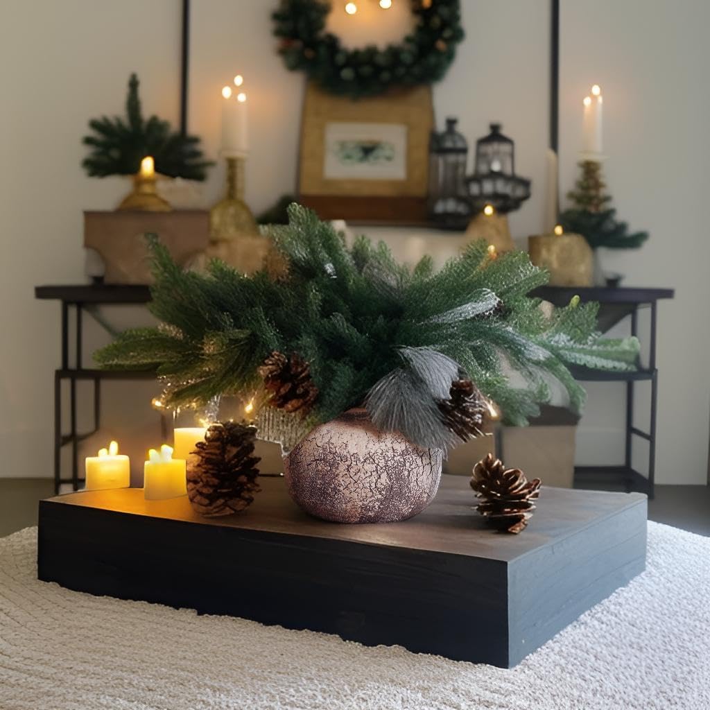 ALMA Artisanal Textured Ceramic Vases Pot|Short Wide Flower Vase for Rustic Farmhouse Home Decor|Wide Mouth Vintage Terracotta Vase Ideal for Shelf Decor Aesthetic Room - Image 3