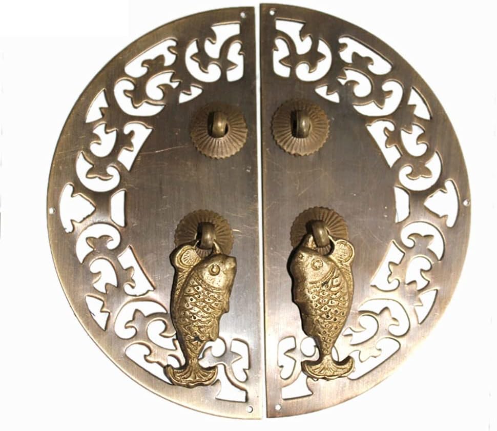 Cabinet Face Plate Handle Hardware Pulls Retro Decorative Brass Hardware Wardrobe Cabinet Closet Drawer Door Buckle Handle (Color : A)