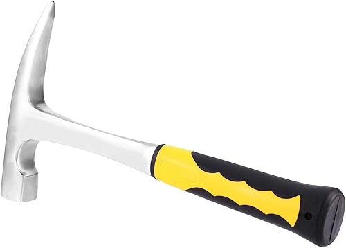 FAATCOI Martillo de púas de roca de 32 onzas, martillo de roca geológico portátil con punta puntiaguda + agarre de goma TPR para reducción de