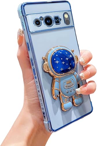 SUYACS Funda para Google Pixel 8 Pro para mujer con soporte de astronauta, linda funda para teléfono Google Pixel 8 Pro, a prueba de golpes,