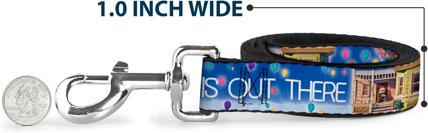 Buckle-Down Dog Leash Adventure Is Out There Carl on Porch House Balloons Blues Available In Different Lengths And Widths For Small Medium Large Dogs and Cats, 6 Feet Long - 1" Wide