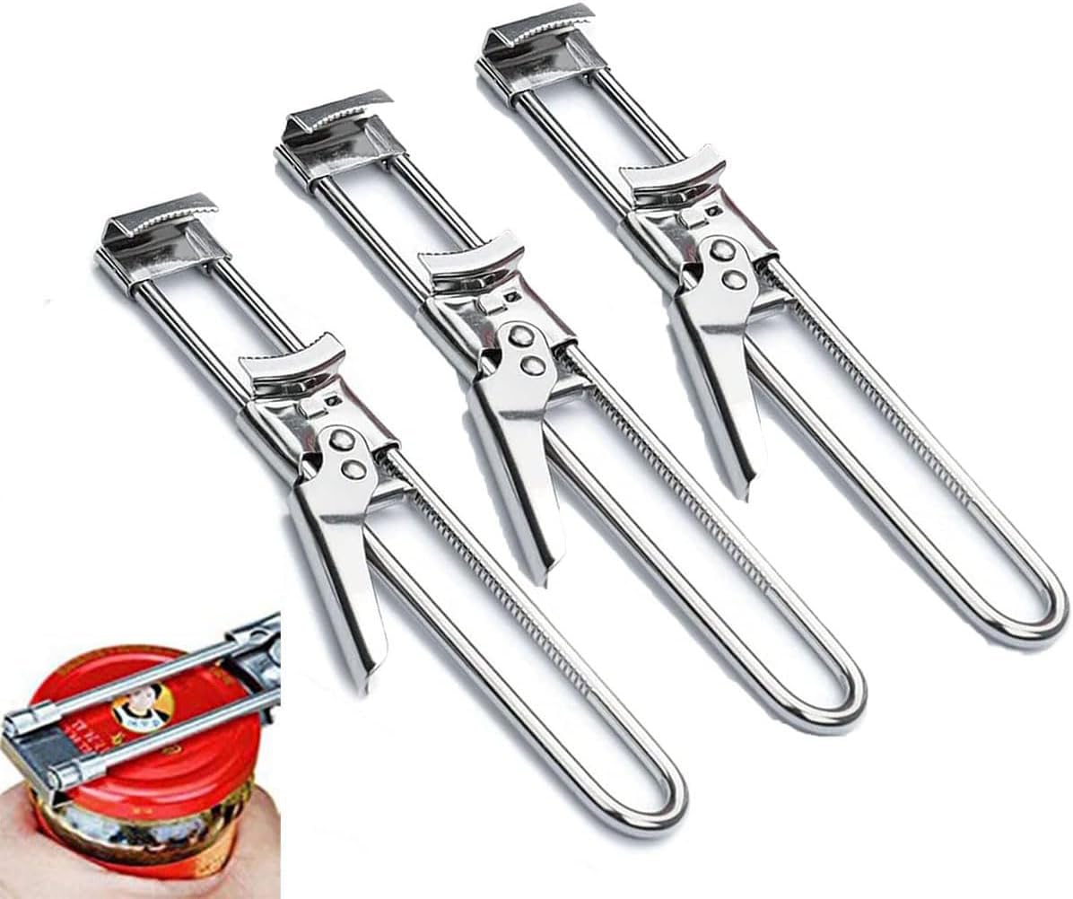 Photo 1 of 3PCS Master Jar & Bottle Opener, Adjustable Multifunctional Stainless Steel Can Opener Jar Lid Gripper, Manual,Kitchen Accessories