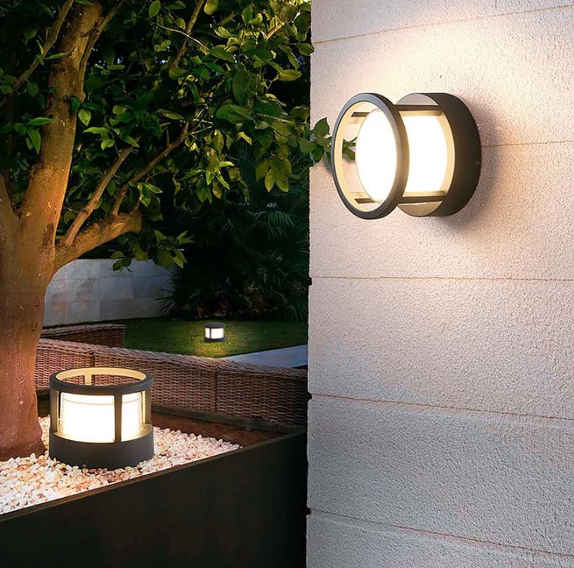 Image of JACKAL 7 Watt Warm White LED Outdoor Wall Lights, Gate Lights Waterproof - Fancy Exterior Wall Mounted Light, Wall Lamp | IP65 Grade Waterproof Metal Body - 6 Months Warranty