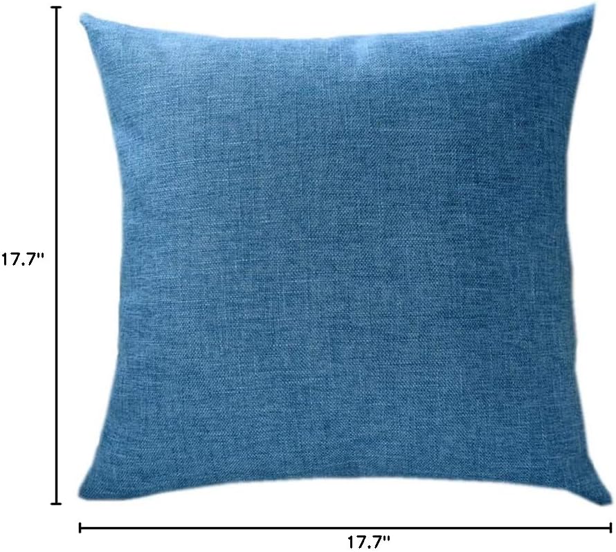 Thick Fiberflax Cloth Decorative Sofa Pillows Living Room Sofa Waist Cushion Throw Pillows for Home Office Car (Beige, 45×45cm)