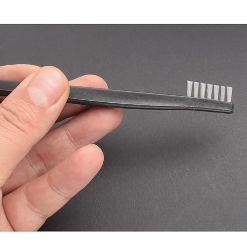 Miniatura 5 de Motanar Paquete de 10 cepillos de limpieza de pistola multiusos de doble extremo, 7 pulgadas, cepillos de cerdas de nailon de acero latón