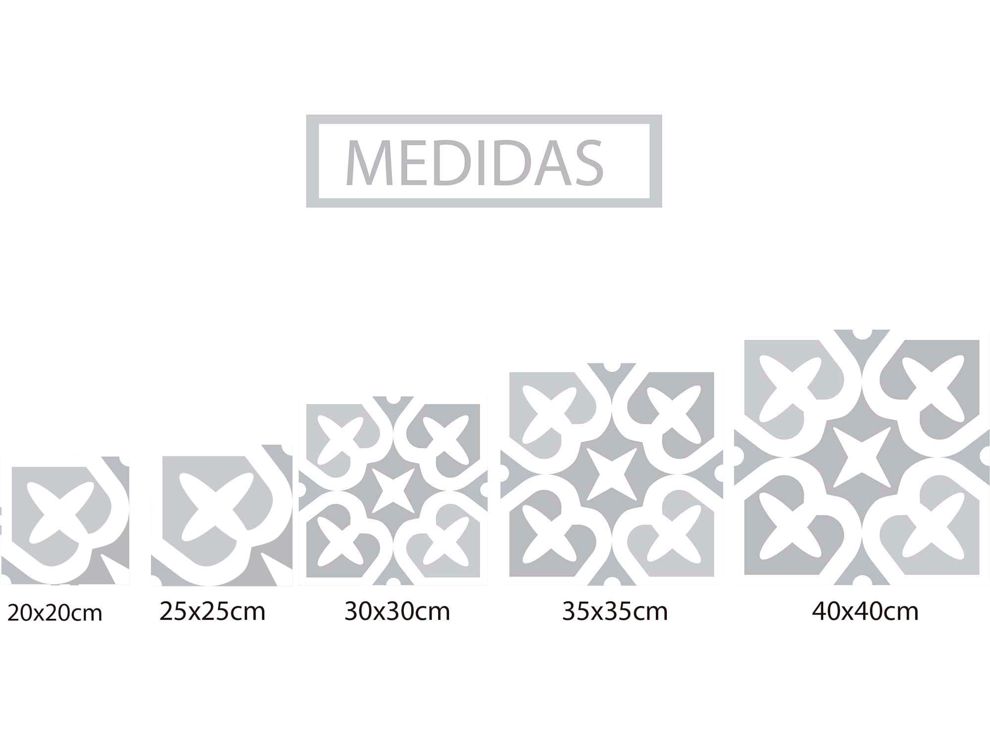 Pack De 10 Vinilos Adhesivos Para Suelo Positano Azul 40x40cm - Mate, Ecológicos, Fáciles De Colocar Y Lavables