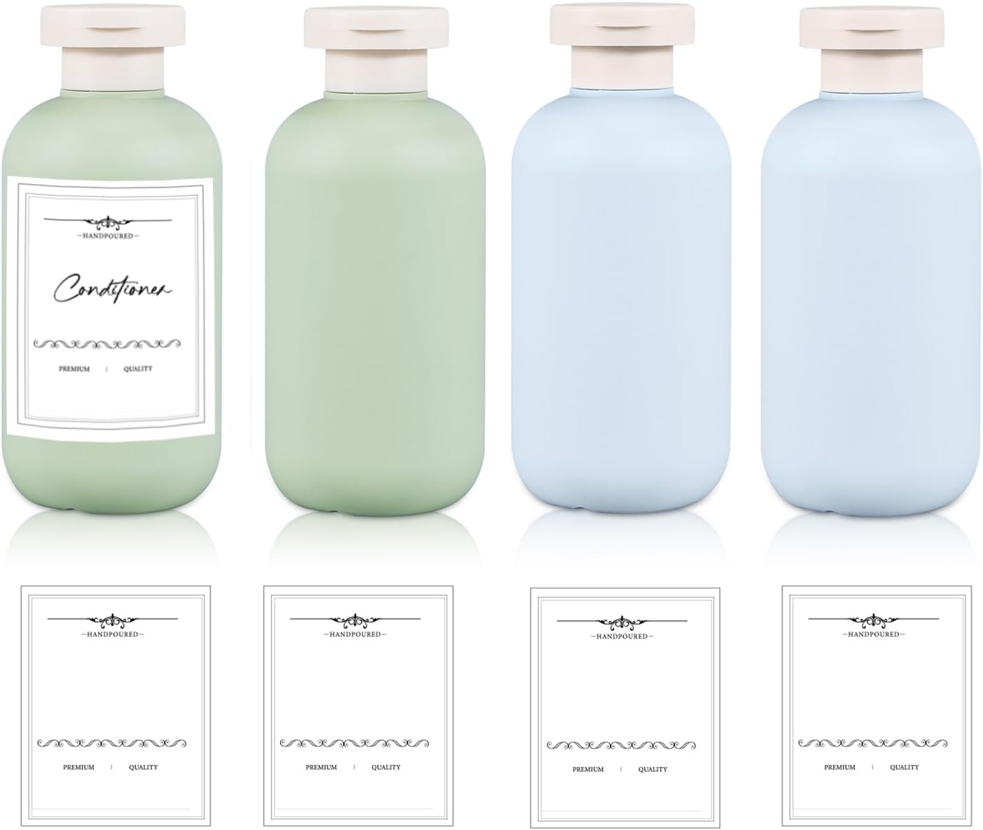 Cosywell 6.8oz Squeeze Bottles 2-Pack - Refillable Travel Containers For Shampoo & Toiletries