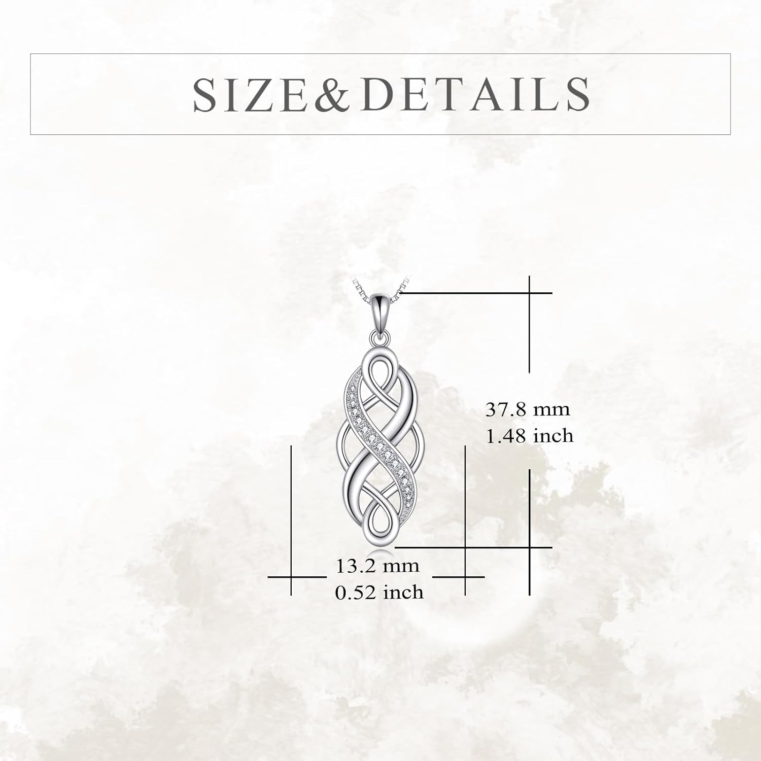 YFN Irish Celtic Knot Created Opal Pendant Necklace Sterling Silver Black Necklaces for Women Men 18" - Image 5