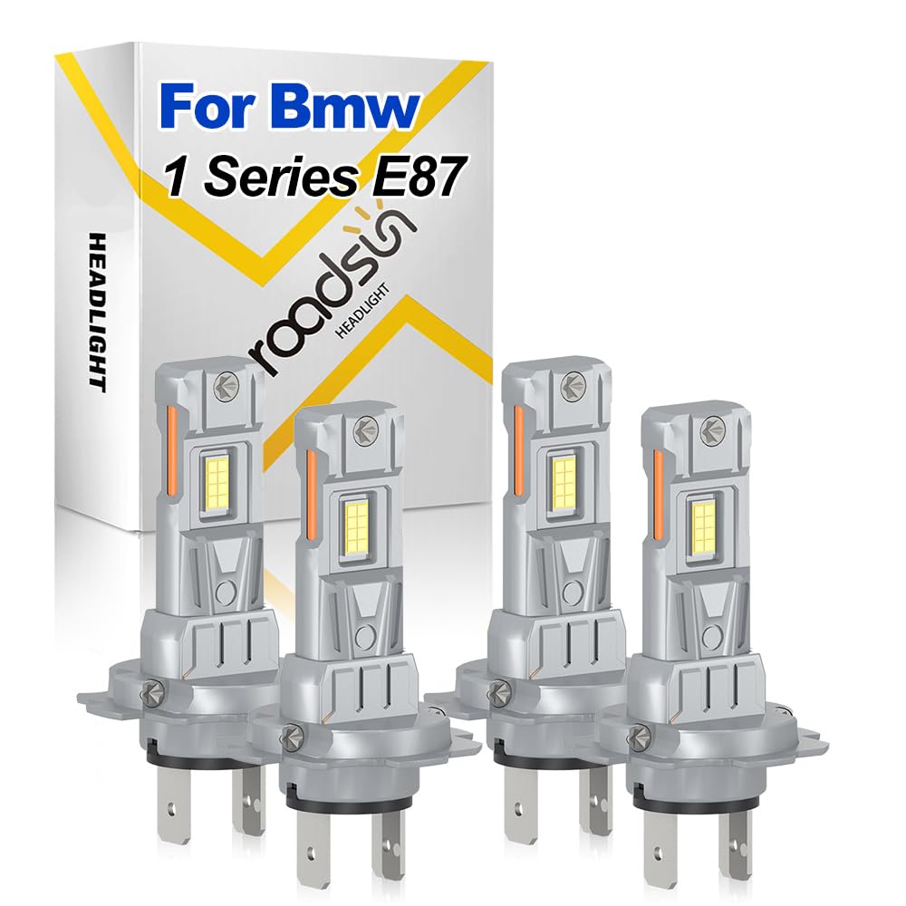 Lampadine alogene a LED per la guida notturna, 120W, 6000K Bianco, 12V, Abblaglianti H7, Anabbaglianti H7, Le migliori lampadine LED, Illuminazione notturna a 300 metri, For BMW Serie 1 E87 2003-2012
