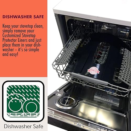 Miniatura 4 de Revestimientos protectores de estufa compatibles con estufas de hidromasaje, cocinas de gas, personalizadas, revestimientos de fácil limpieza para