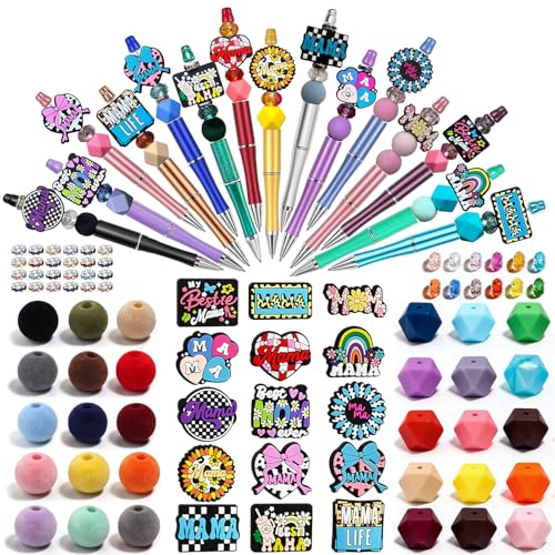 SSFGSDGG 85PCS Silicone Focal Beads for Beadable Pens Keychains