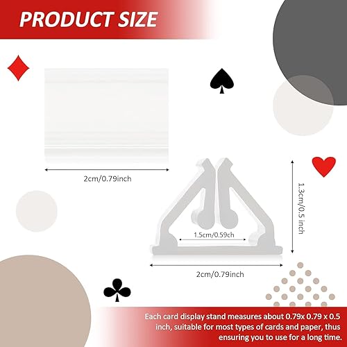 Miniatura 2 de Maitys 24 piezas de plástico para juegos de cartas, soportes de plástico para tablero de mesa, marcadores de bricolaje para juegos de mesa y