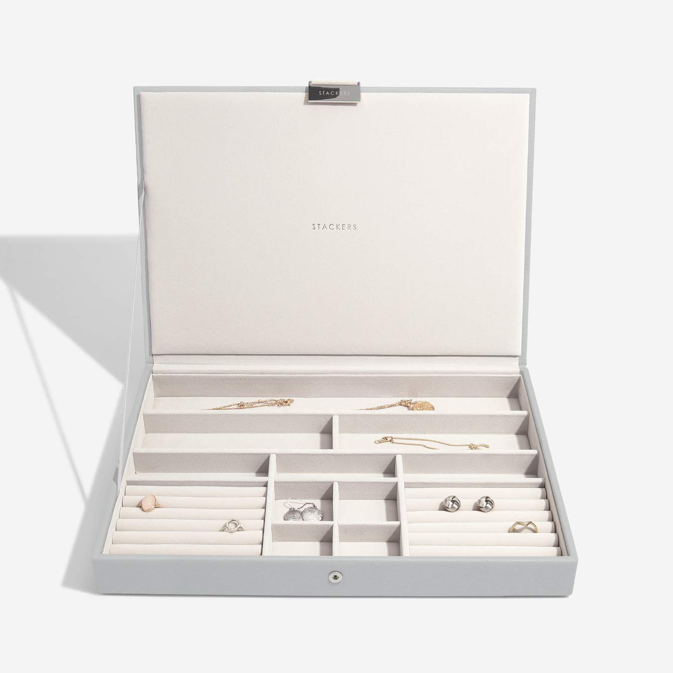 StackersStackers Supersize Jewellery Box Lid, Pebble Grey 707670