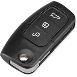 Kelay 3 botones cubierta de llave de coche plegable reemplazo para F-o-r-d Focus Fiesta C-Max S-Max Kuga Mondeo MK4 Galaxy llave remota (hoja sin cortar, 1 unidad)